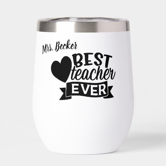 Bester Lehrer überhaupt personalisiert schwarz (Rückseite)