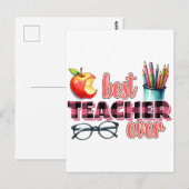 Bester Lehrer überhaupt Postkarte (Vorne/Hinten)