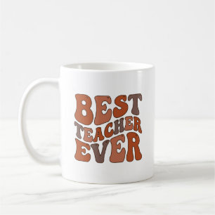 Bester Lehrer überhaupt – Retro-Wellen-Lehrer-Desi Kaffeetasse