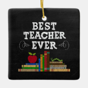 Bester Lehrer überhaupt - Tafel-Ornament Keramikornament