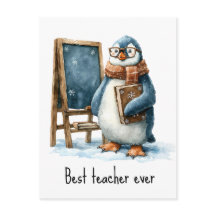 Bester Lehrer überhaupt Winter-Pinguin-Design