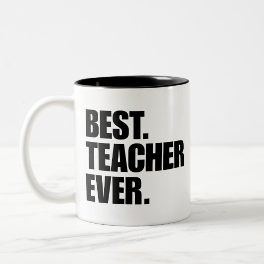 Bester Lehrer überhaupt  Zweifarbige Tasse (Links)