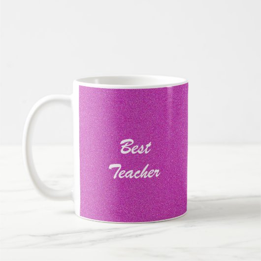 Bester Lehrer, vielen Dank, Name, heiß rosa Kaffeetasse (Links)