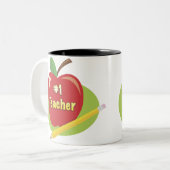 Bester Lehrer Zweifarbige Tasse (Vorderseite Links)