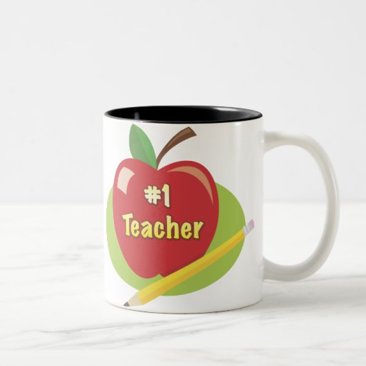 Bester Lehrer Zweifarbige Tasse (Rechts)