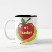 Bester Lehrer Zweifarbige Tasse (Links)
