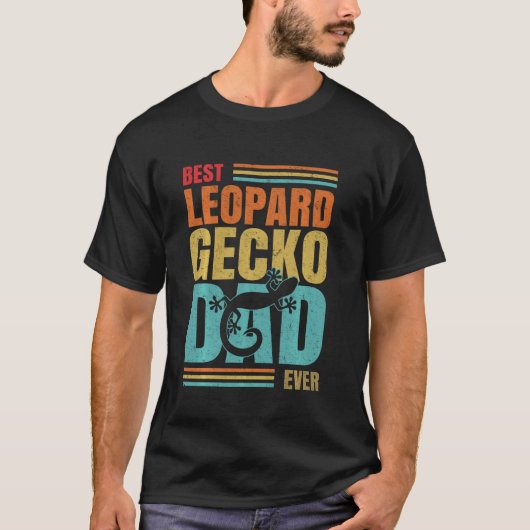 Bester Leopard Gecko Vater je Leopard Gecko Reptil T-Shirt (Vorderseite)