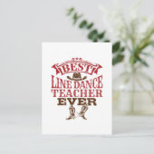 Bester Line Dance Lehrer überhaupt Postkarte (Stehend Vorderseite)