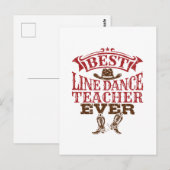 Bester Line Dance Lehrer überhaupt Postkarte (Vorne/Hinten)