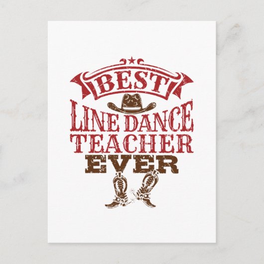 Bester Line Dance Lehrer überhaupt Postkarte (Vorderseite)