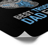 Bester LKW-Vater je LKW-Fahrer Daddy Trucker Poster (Ecke)