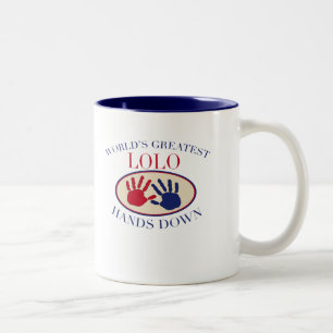 Bester Lolo Hands Down Zweifarbige Tasse