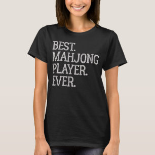 Bester Mahjong-Spieler je Vintage Mahjong-Karte Ga T-Shirt