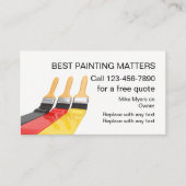 Bester Maler-Auftragnehmer Visitenkarte (Vorderseite)