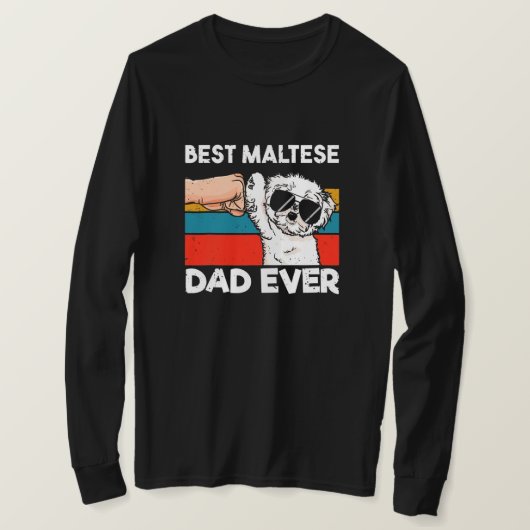 Bester maltesischer Vater Ever Funny Dog Vater Dog T-Shirt (Design vorne)