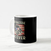 Bester maltesischer Vater je: Patriotic USA Maltes Kaffeetasse (Vorderseite Links)