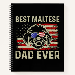 Bester maltesischer Vater je: Patriotic USA Maltes Notizblock