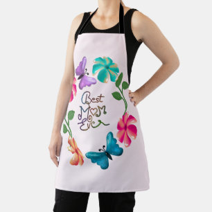 Bester Mama Aller Zeiten Floraler Kranz Süßer Schm Schürze