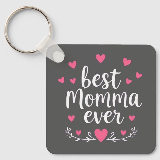 bester Mama ever grau Schlüsselanhänger (Vorderseite)
