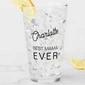 Bester Mama-jemals-Personalisierter Name Glas