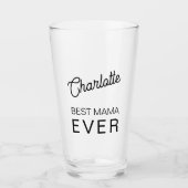 Bester Mama-jemals-Personalisierter Name Glas (Vorderseite)