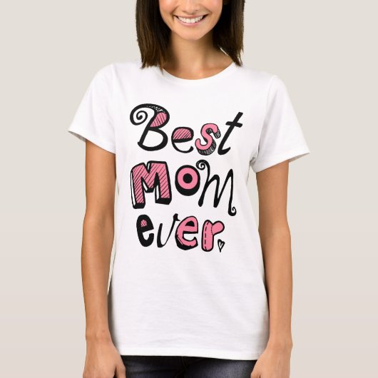 Bester Mama-überhaupt Text-Entwurf T-Shirt (Vorderseite)