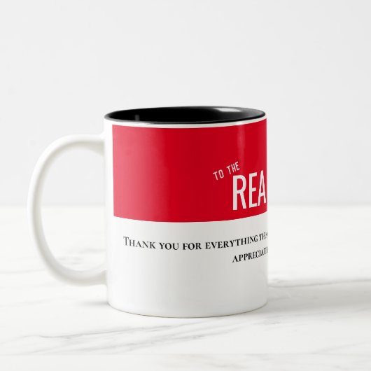 Bester Manager Chef, Boss-Nachricht wirklicher Che Zweifarbige Tasse (Links)