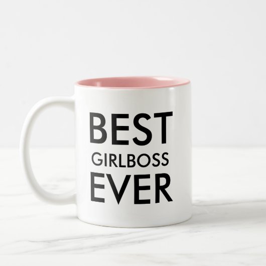 Bester Manager je | Geschenk des Büros Zweifarbige Tasse (Links)