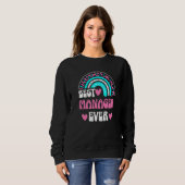 Bester Manager je Groovy Niedlich Leopard Regenbog Sweatshirt (Vorne ganz)