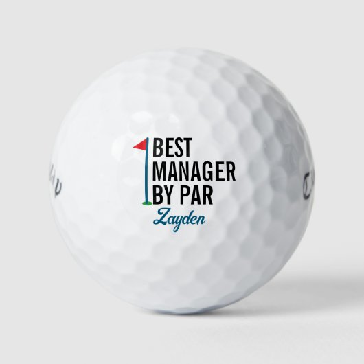 Bester Manager nach Par-Personalisierten Geschenke Golfball (Vorderseite)
