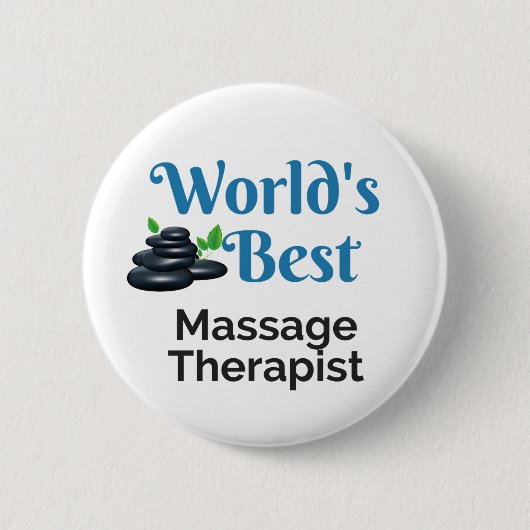 Bester Massagetherapeut der Welt Button (Vorderseite)