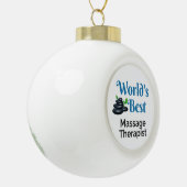 Bester Massagetherapeut der Welt Keramik Kugel-Ornament (Links)