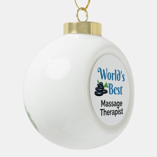 Bester Massagetherapeut der Welt Keramik Kugel-Ornament (Links)