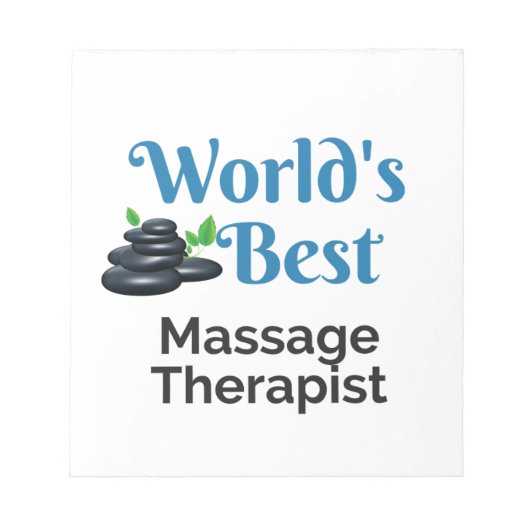Bester Massagetherapeut der Welt Notizblock (Vorderseite)