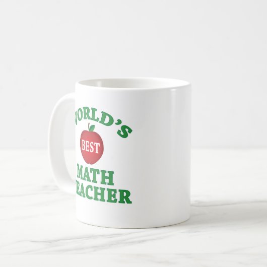 Bester Mathe-Lehrer der Welt Kaffeetasse (Vorderseite Links)