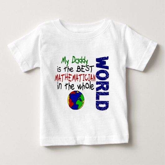 Bester Mathematiker in Welt 2 (Vati) Baby T-shirt (Vorderseite)
