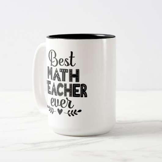 Bester Mathematiklehrer je Zweifarbige Tasse (Vorderseite Links)
