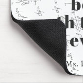 Bester Mathematiklehrer | Matt Formel Monogram Mousepad (Ecke)