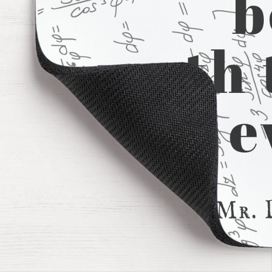 Bester Mathematiklehrer | Matt Formel Monogram Mousepad (Ecke)