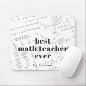 Bester Mathematiklehrer | Matt Formel Monogram Mousepad (Mit Mouse)