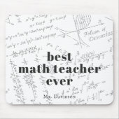 Bester Mathematiklehrer | Matt Formel Monogram Mousepad (Vorne)