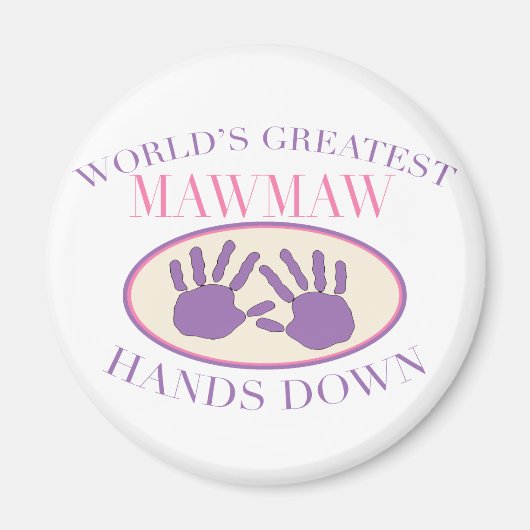 Bester MawMaw-Hands-Down-T - Shirt Magnet (Vorne)