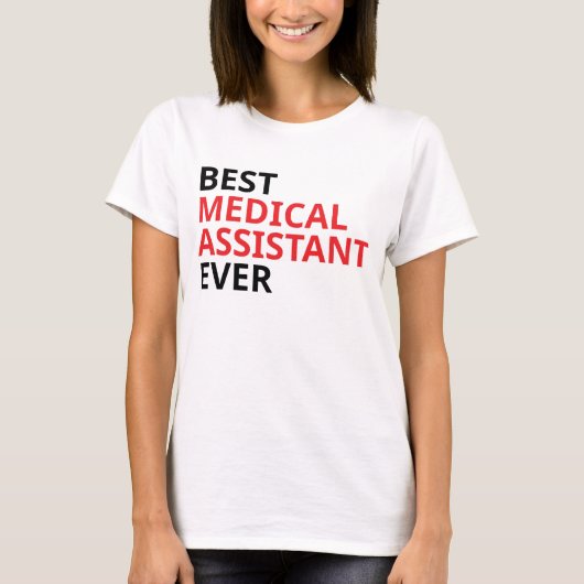 Bester medizinischer Assistent je T-Shirt (Vorderseite)