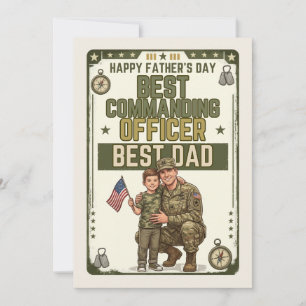 Bester militärischer Vater des Tages - Bester Komm Karte