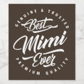 Bester Mimi je Weinetikett (Einzelnes Label)