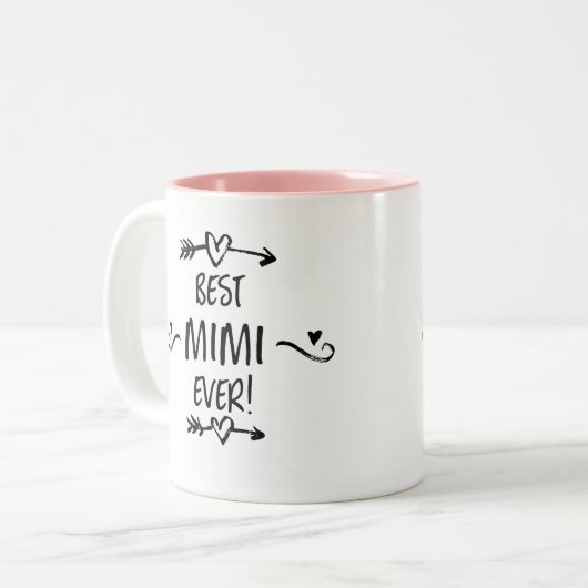 Bester Mimi je Zweifarbige Tasse (Vorderseite Links)