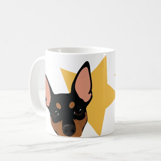 BESTER MINIMALER BUTTON-VATER/MAMA klassische Kaffeetasse (Vorderseite Links)