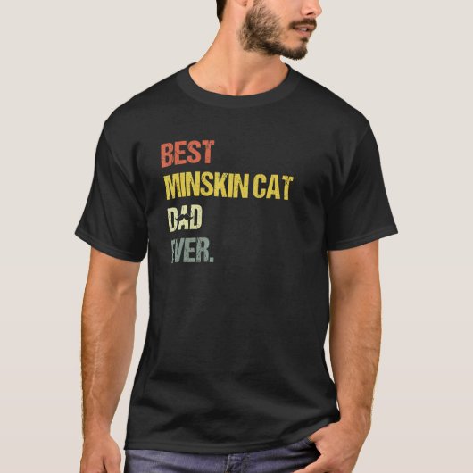 Bester Minskin-Katzendaddy des Mannes   Katze T-Shirt (Vorderseite)