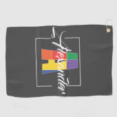 Bester mit Monogramm Anfangsbuchstabe A grau Golfhandtuch (Horizontal)