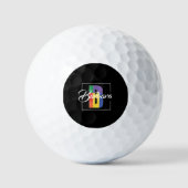 Bester mit Monogramm Anfangsbuchstabe B schwarz Golfball (Vorderseite)